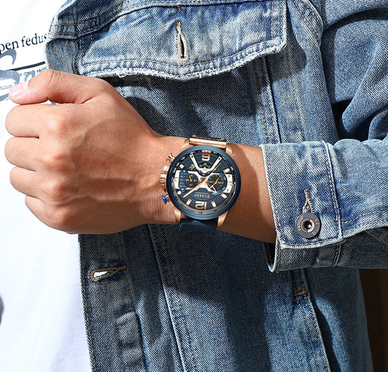 Relógio Masculino de Luxo com Caixa
